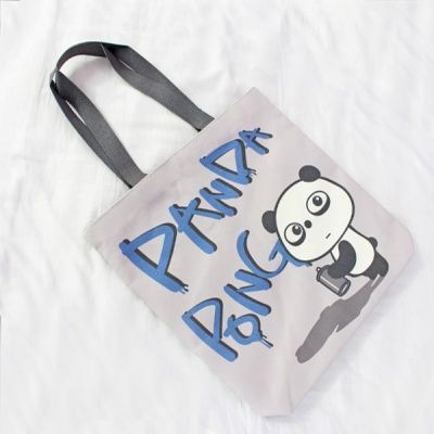 판다퐁 컬러에코백 심플그레이