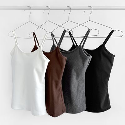 [1+1] 피치 기모 캡내장 나시 4color