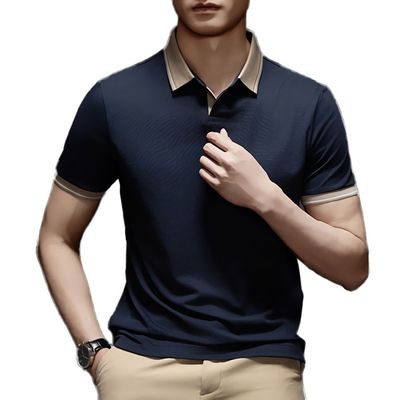 남성 데일리 고급 비즈니스 캐주얼 린넨 티셔츠