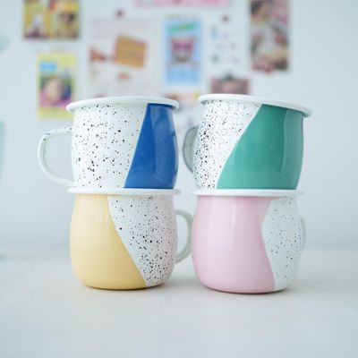 법랑 마블 점박이 법랑컵 머그 400ml 카페 대용량