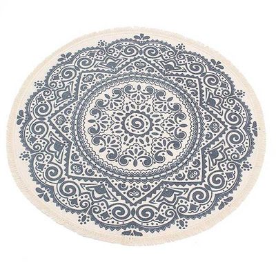 홈인테리어 린넨 ETHNIC 원형러그 120cm