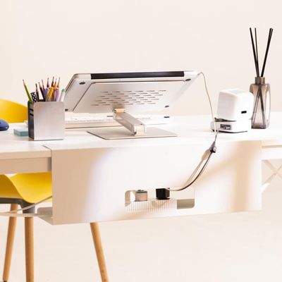 무타공 멀티탭 거치대 특대형플러스 화이트 그레이