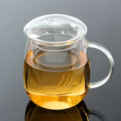 [로하티] 머쉬룸 내열 유리 티머그 홍차 거름망머그컵