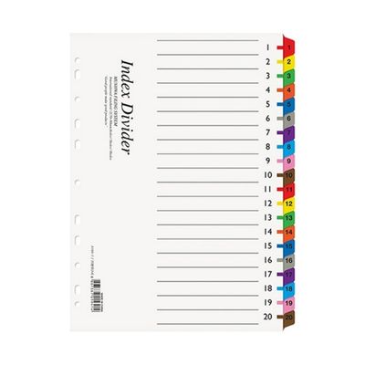 문화 인덱스 20분류 아트지 A194-7 A4 바인더