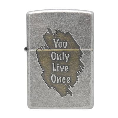 ZIPPO 라이터 레터링 You Only Live Once