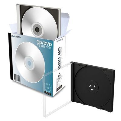컴우드 cd케이스 경질 투명 슬림 10P (CW-HC10) (공시디 미포함) 시디케이스(WFJ624U)