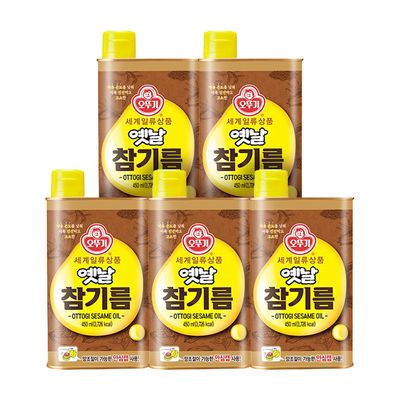 오뚜기 옛날 참기름 450ml 5개