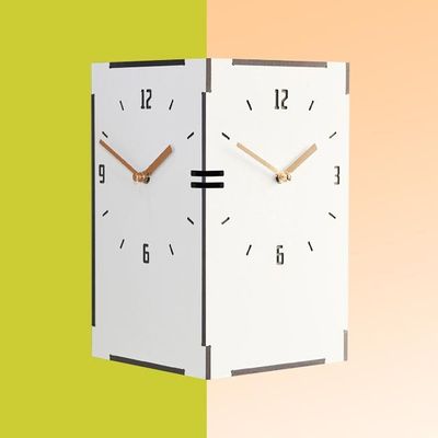사각 무소음 코너 벽시계(WFJYSK9)