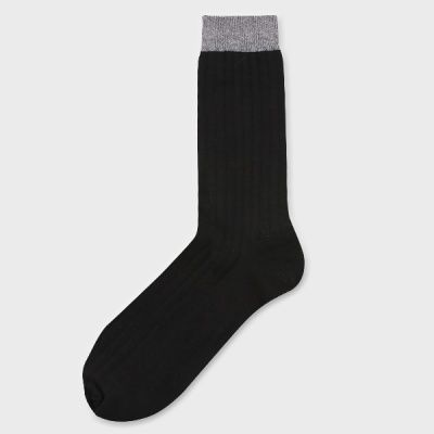 남성 솔리드 정장양말 (블랙)