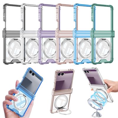 갤럭시 z플립7 링 그립 맥세이프 투명 힌지 폰 케이스