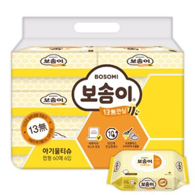 보솜이 안심 물티슈(60매x6개)
