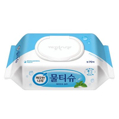 깨끗한나라 페퍼민트 블루 물티슈 70매