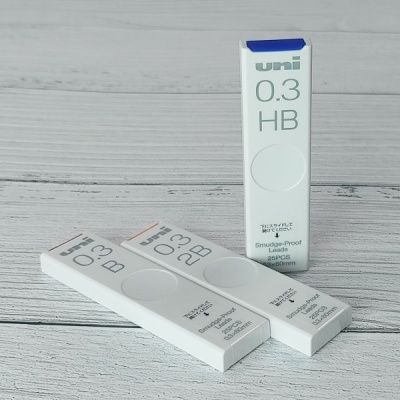 0.3mm 번짐없는 샤프심..유니 Smudge Proof 1통(25pcs
