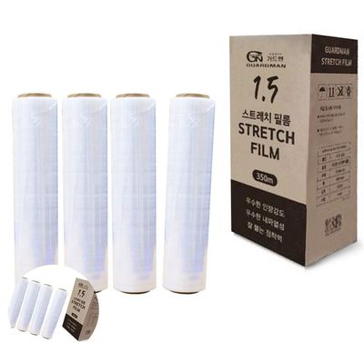 스크래치필름 파레트포장 스트레치필름 4롤 두께 15mic 폭 500mm 길이 350m(WFPG57M)