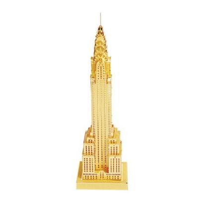 3D 입체 메탈 퍼즐 미니 크라이슬러 빌딩 골드