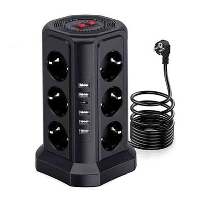 멀티 USB타워 멀티탭 17구 USB 5포트 안전 큐브 S490