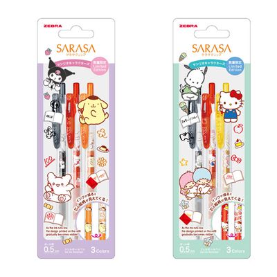 [제브라] (한정판)사라사 클립 산리오 캐릭터즈 세트