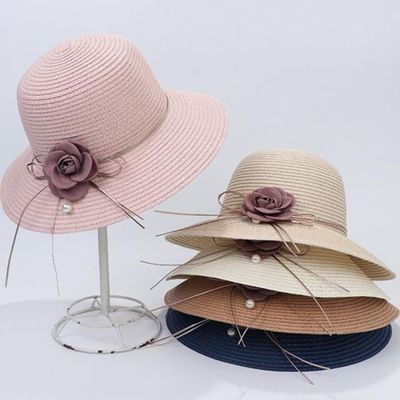 bns 여름 바캉스 휴양지 모자 플라워 벙거지 밀짚 모자(WFLIPKM)