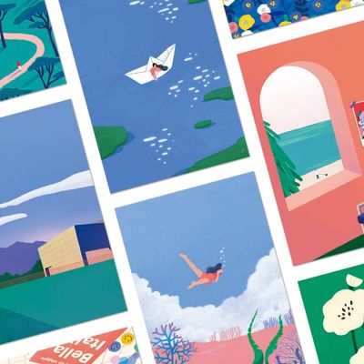 포노멀 27작품 빅 엽서 감성 일러스트 그림 1매