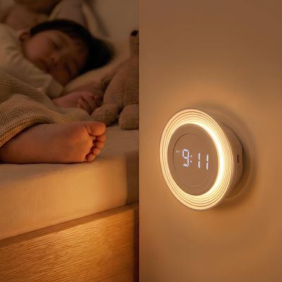 노바 링 라이트 무드등 시계 온도계 센서등 침실 조명