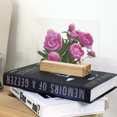 eh671-아크릴스탠드액자18CmX12Cm_풍수모란꽃