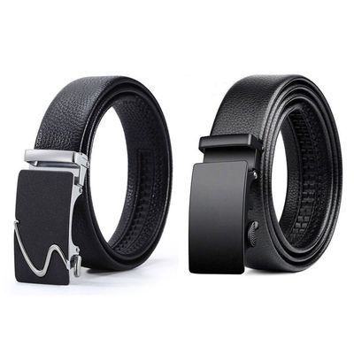 이시아르 고급 블랙 소가죽 남성 정장벨트(WF738F1)