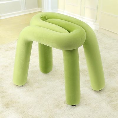 볼드라인 인테리어 스툴(옐로우 그린) 화장대 의자