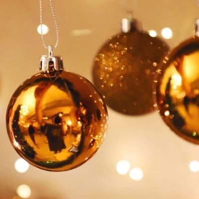 크리스마스 장식볼 오너먼트 5cm 16입 (버건디)