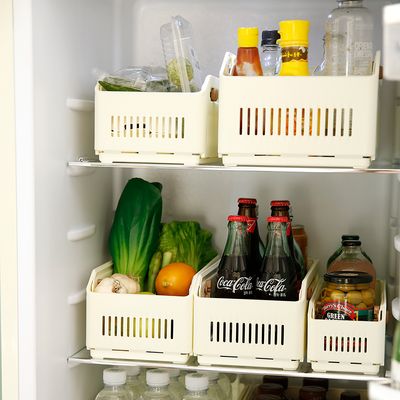 길이조절 서랍바구니 수납 리빙박스 냉장고 정리 주방