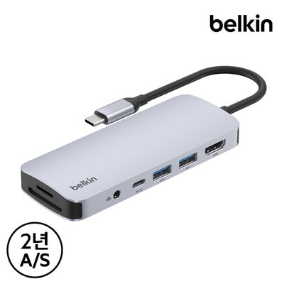 벨킨 7in1 C타입 멀티허브 100W충전 4K 60Hz AVC009fq