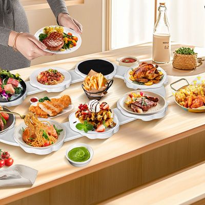 코스 요리 중식당 뷔페 식탁 회전 원형 테이블 회전판