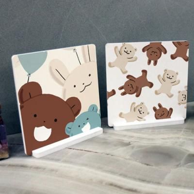 tk925-스탠드액자2P_까만곰과하얀토끼