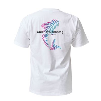 오션테그 14수 반팔 티셔츠 화이트 Pink Fish
