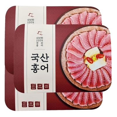 [백년수산] 국산 홍어 500g x 3팩 + [증정]