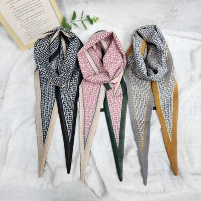 [애슬릿]여성 봄 스카프 미니 쁘띠 린넨 마 마름모