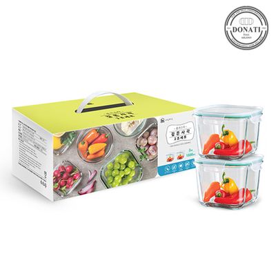 도나티 플러스락 깊은볼 사각 2조 (1500mlx2)