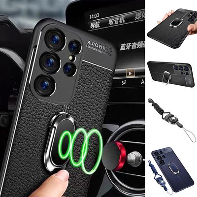 갤럭시s25 s24 s23 초슬림 가죽 핑거링 핸드폰 케이스