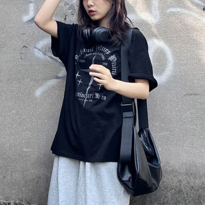여성 데일리 스타 오버핏 반팔티 티셔츠 루즈핏 빅사이즈(WFPBFUU)
