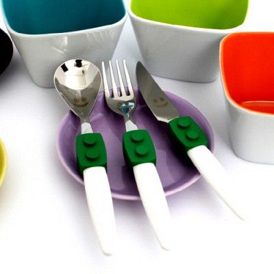 리바도시 트레빔비 클릭[레고] 유아용커트러리 3p셋트[그린]