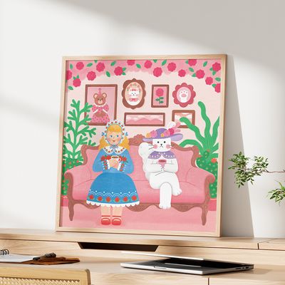 Tea Time ,버비 작가 그림