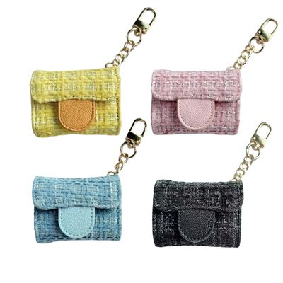 에어팟 3 4 프로 2 1 케이스 트위드 가죽 파우치 키링