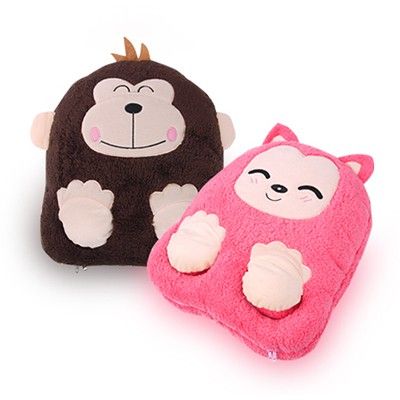 앙큼한 몽이 핑크 아리 USB 온열 발난로 발난로쿠션