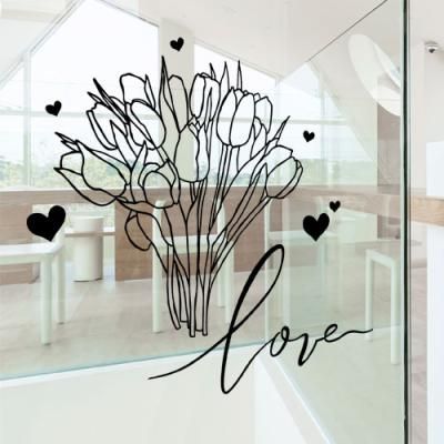 ga969-플라워앤러브캘리_그래픽스티커