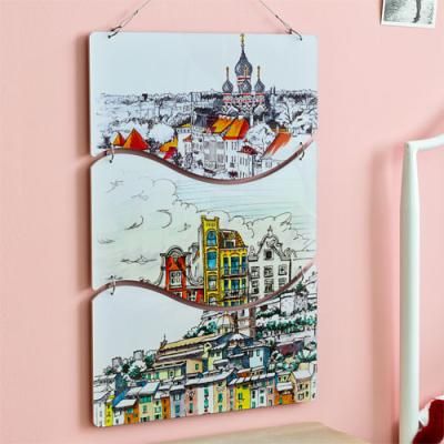 nn401-멀티아크릴액자_펜스케치풍경(3단물결)