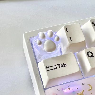 고양이 발바닥 키캡 화이트 포인트 키보드 꾸미기