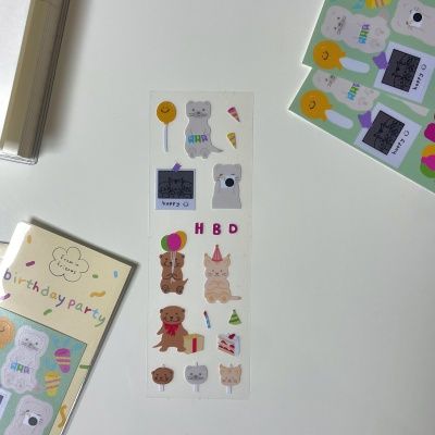 birthday party 리무버블 스티커