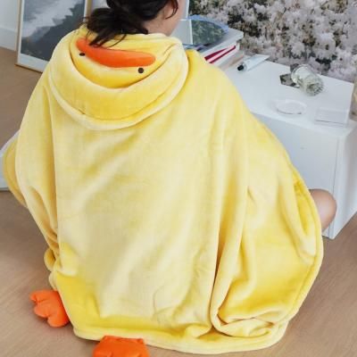 오린이 캐릭터 입는 후드 망토 집순이 담요 블랭킷