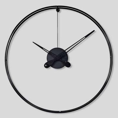 홈인테리어 MODERN WIRE  블랙원형 벽시계 50cm