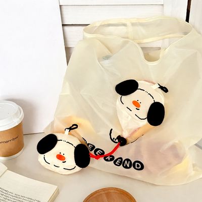 아즈사 강아지 접이식 장바구니 에코백 폴딩 쇼핑백
