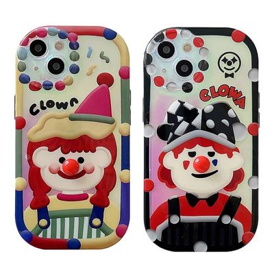 아이폰14 13 12 프로 맥스 커플 광대 홀로그램 케이스